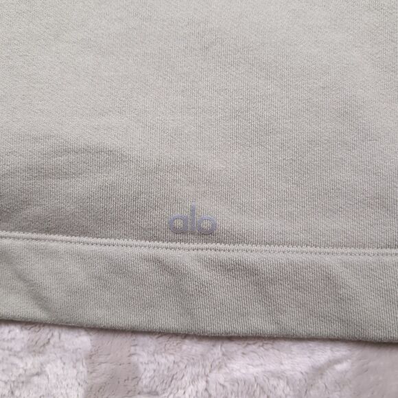 ALO Yoga Bae Hoodie Womens Large Green Sweater Cropped Boxy Athleisure Oversized - Picture 10 of 10